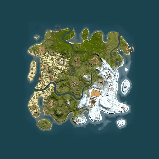 Rust map seed 650384571, 3500x3500m top-down preview