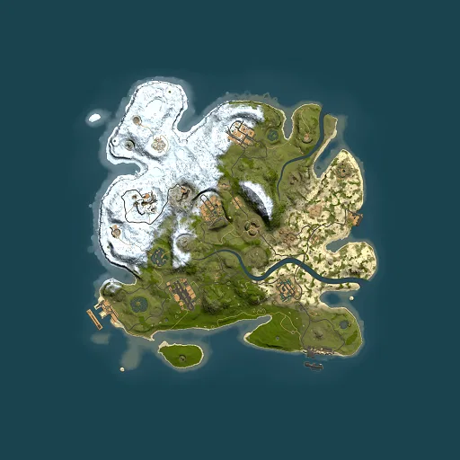Rust map seed 57477471, 3000x3000m top-down preview
