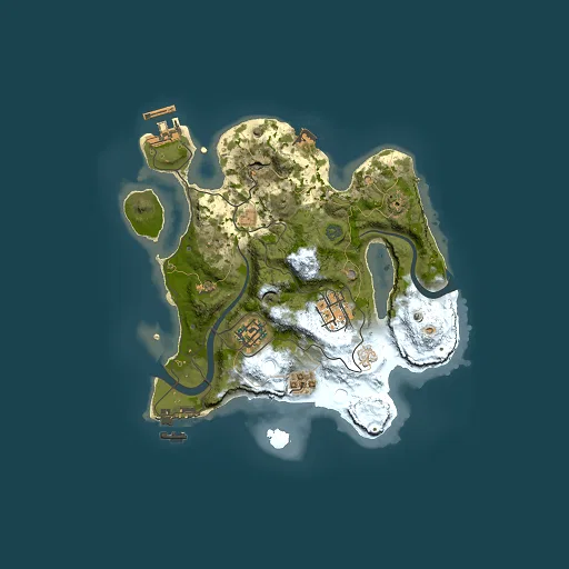 Rust map seed 943659496, 2500x2500m top-down preview