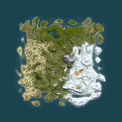 Rust map seed 1585257642, 5000x5000m top-down preview