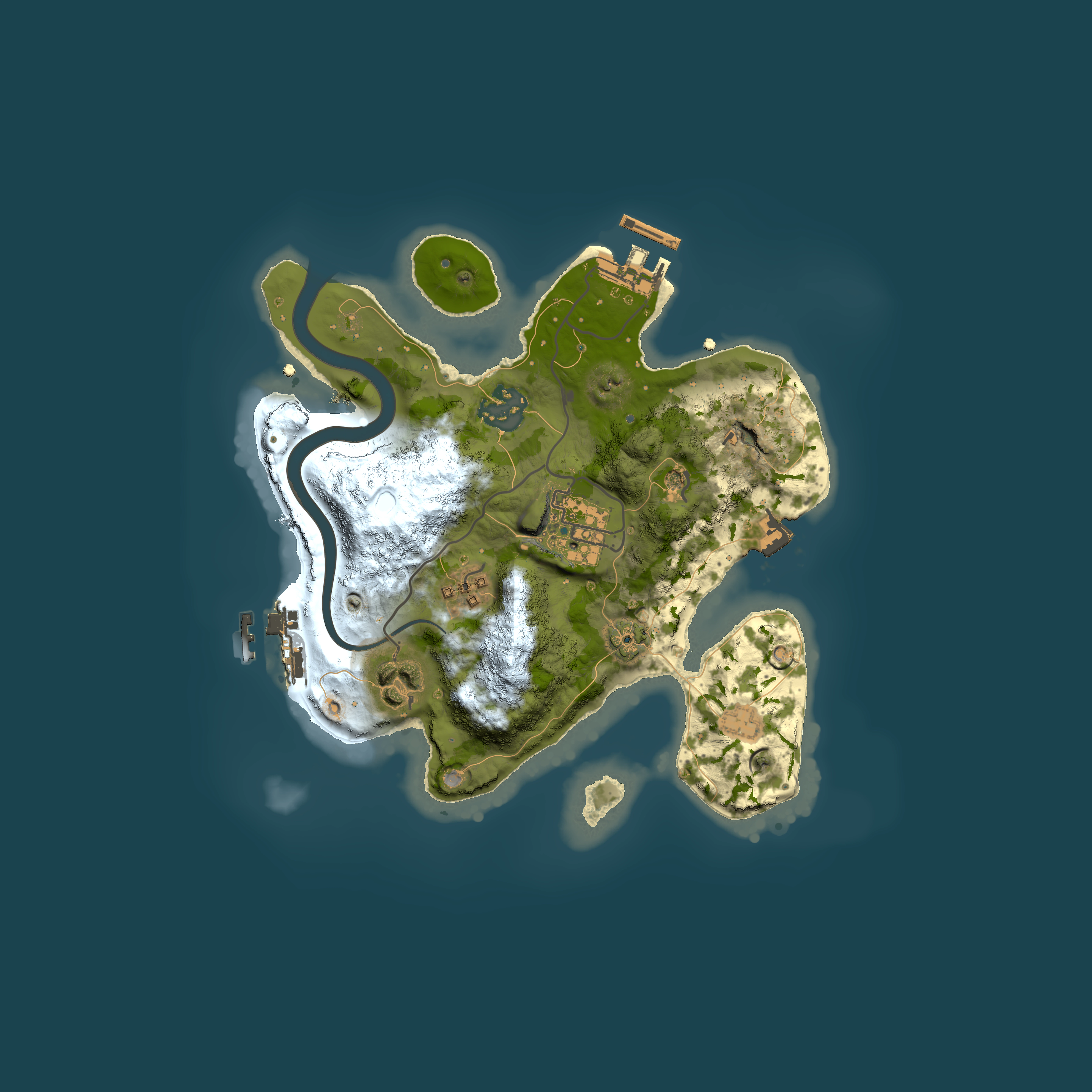 Full top-down render of Rust map seed 1245359439, 2500x2500m