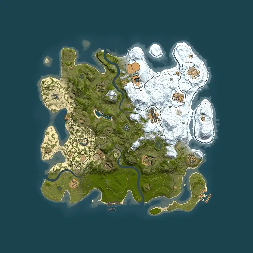 Rust map seed 42847204, 4000x4000m top-down preview