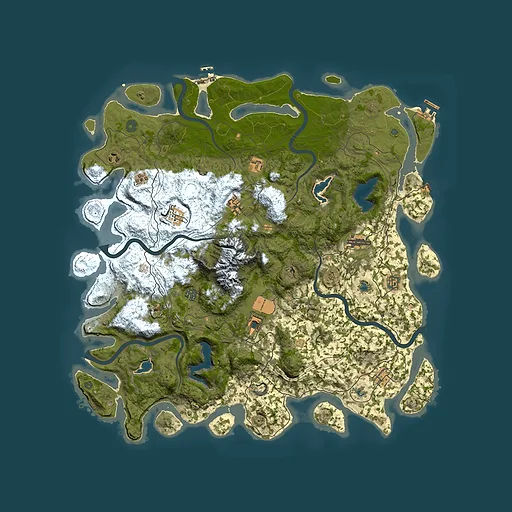 Rust map seed 683935594, 5000x5000m top-down preview