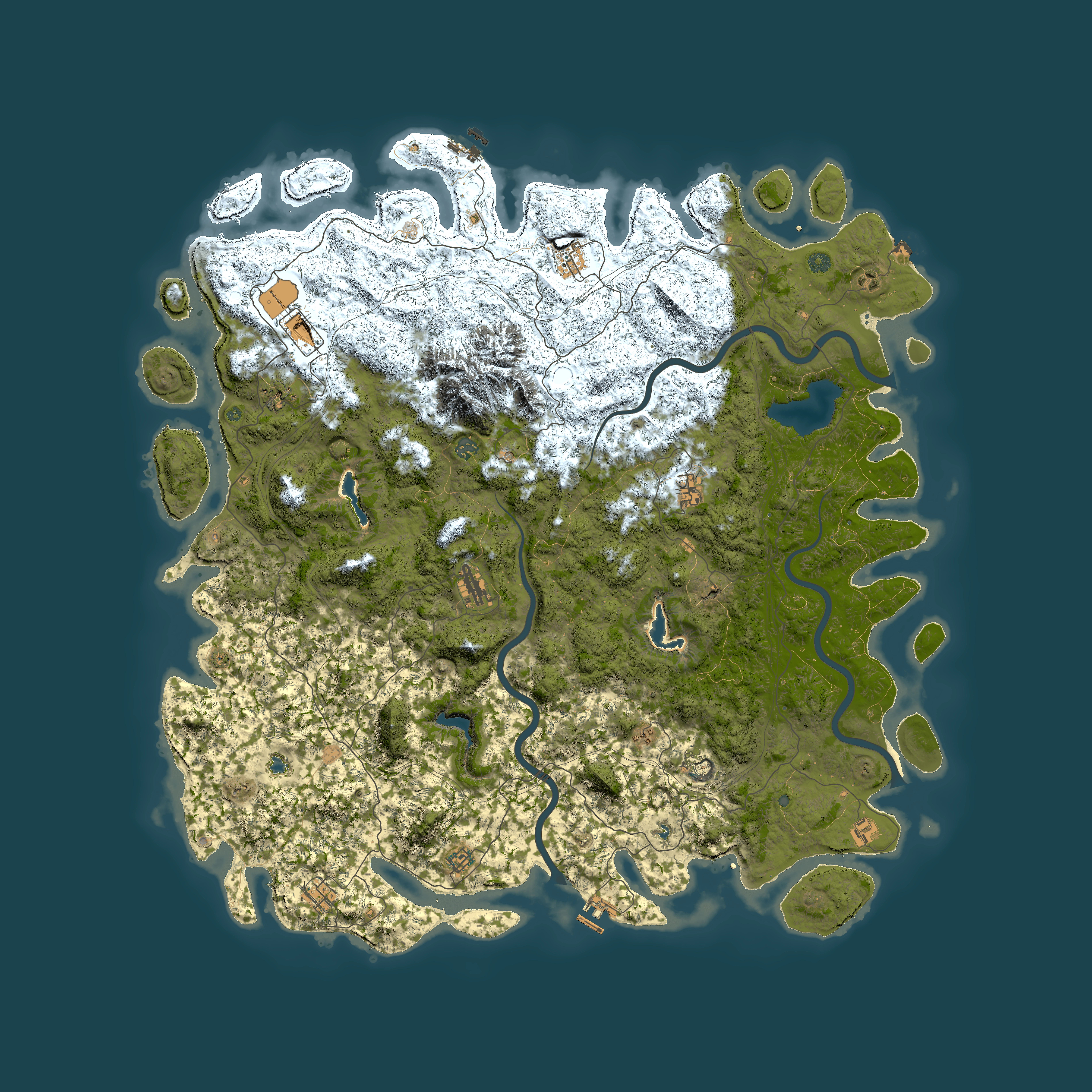 Full top-down render of Rust map seed 1600741688, 6000x6000m