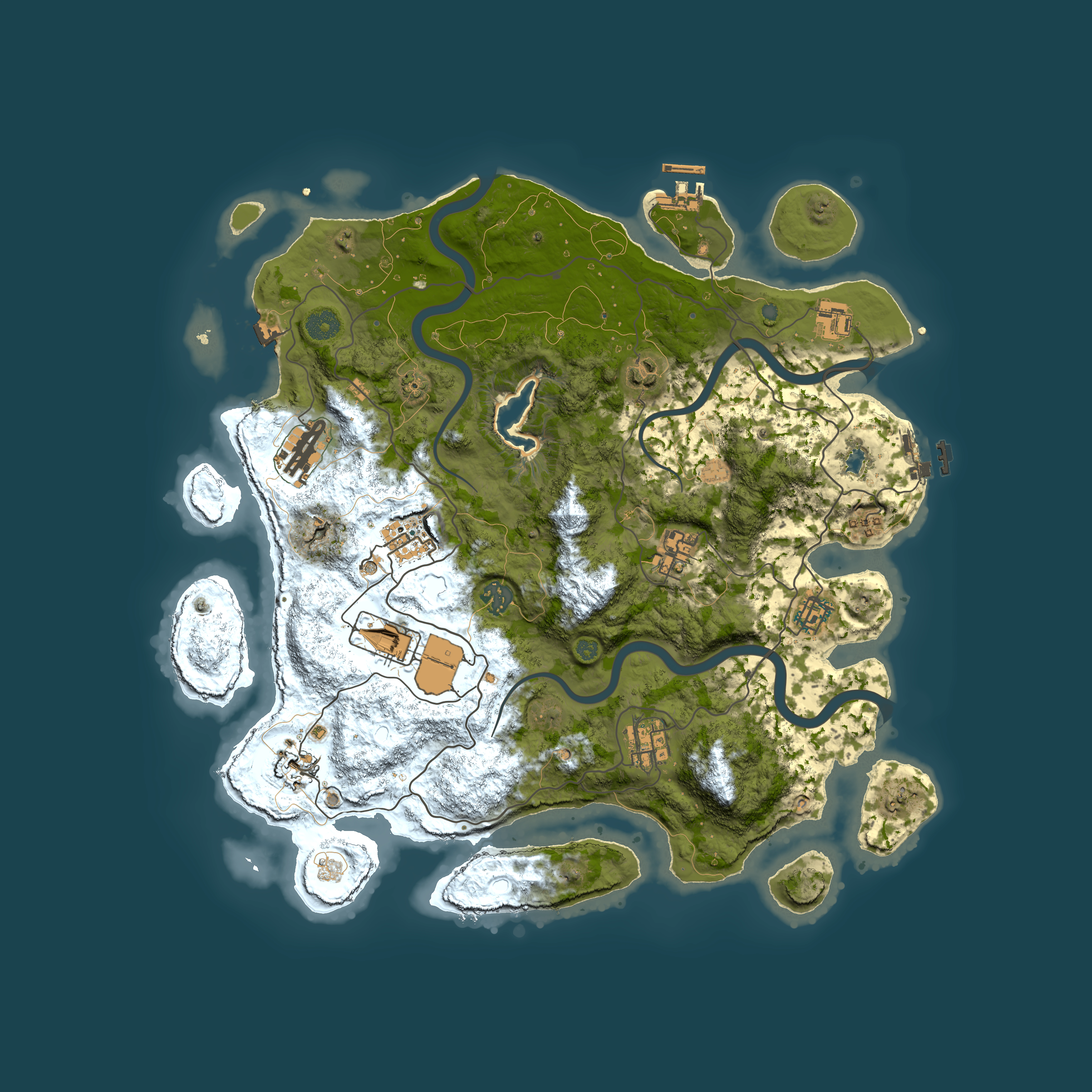 Full top-down render of Rust map seed 1546390758, 4000x4000m
