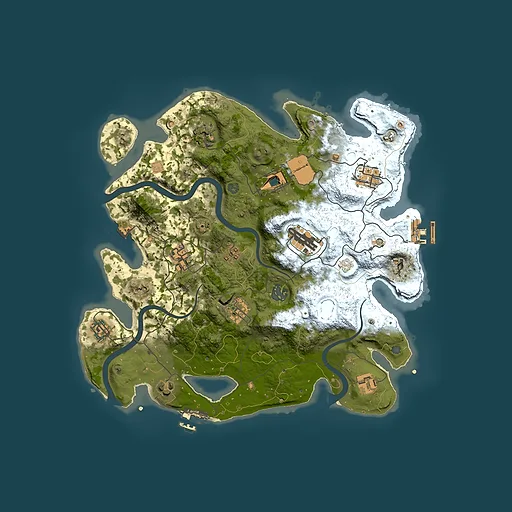 Rust map seed 491056966, 3500x3500m top-down preview