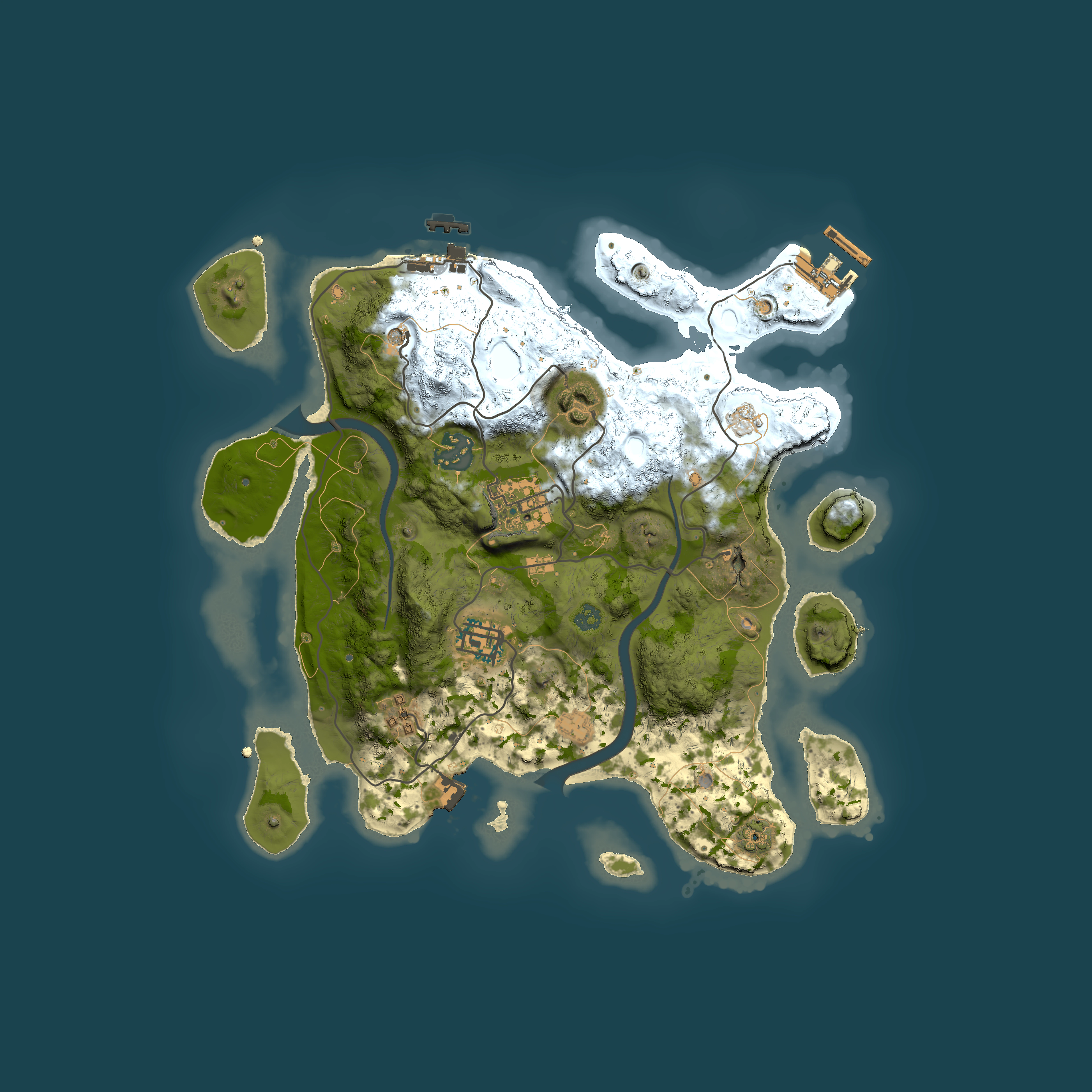 Full top-down render of Rust map seed 1971815788, 3000x3000m