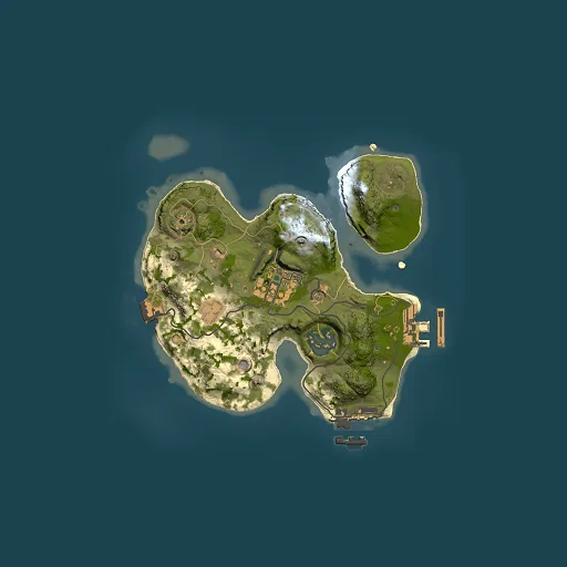 Rust map seed 134204697, 2000x2000m top-down preview