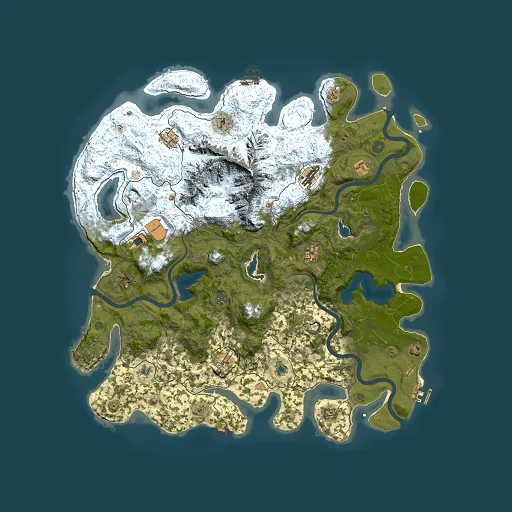 Rust map seed 1247041835, 5000x5000m top-down preview