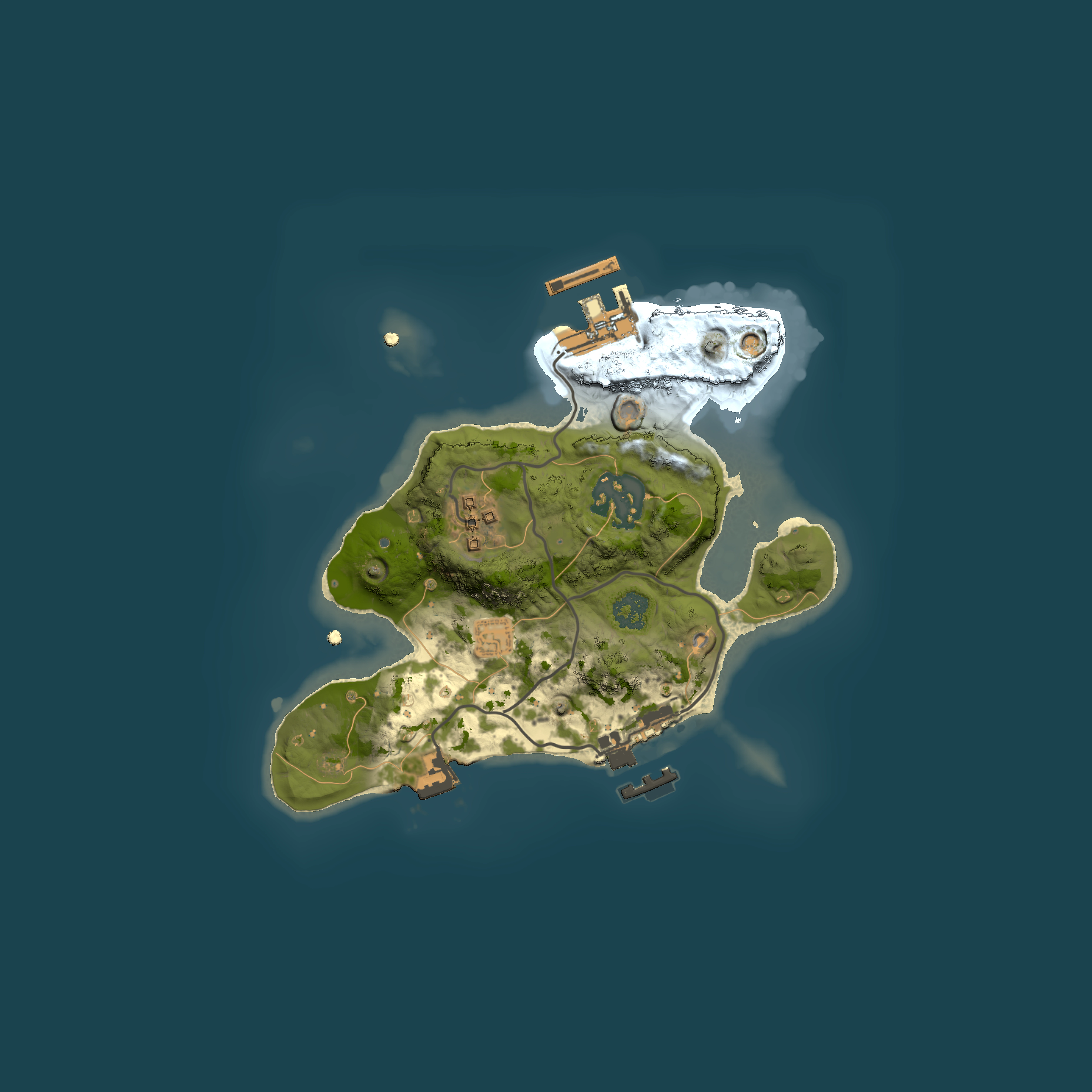 Full top-down render of Rust map seed 1535646827, 2000x2000m