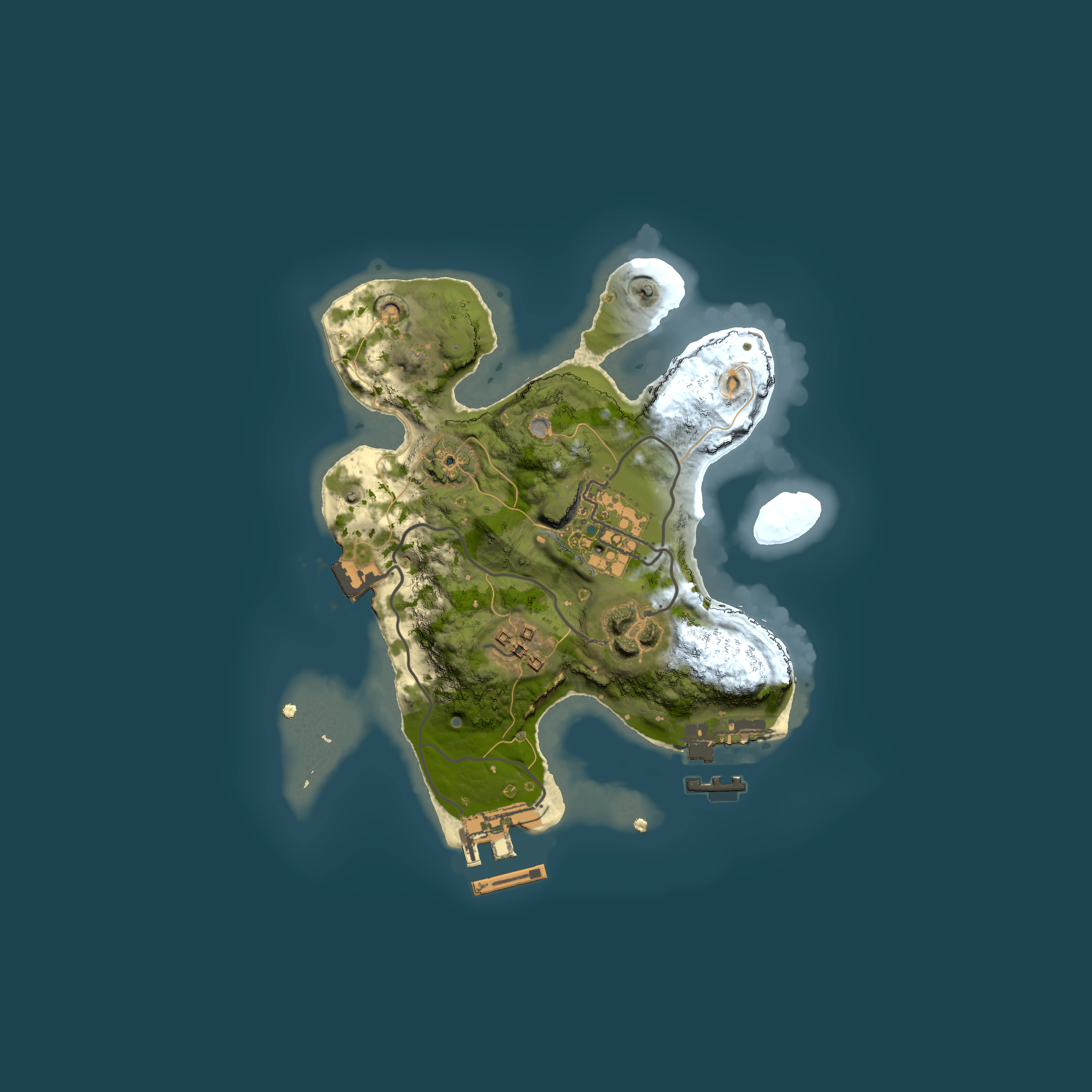 Full top-down render of Rust map seed 923779489, 2000x2000m