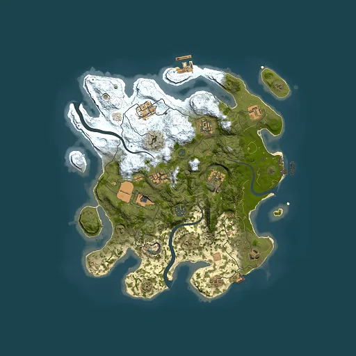 Rust map seed 1545218929, 3500x3500m top-down preview