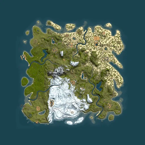 Rust map seed 1435254753, 5000x5000m top-down preview