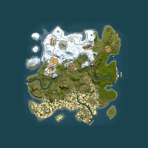 Rust map seed 870273813, 3500x3500m top-down preview