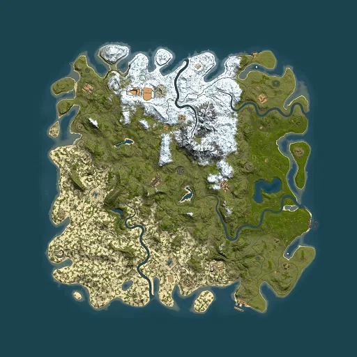 Rust map seed 491085656, 6000x6000m top-down preview