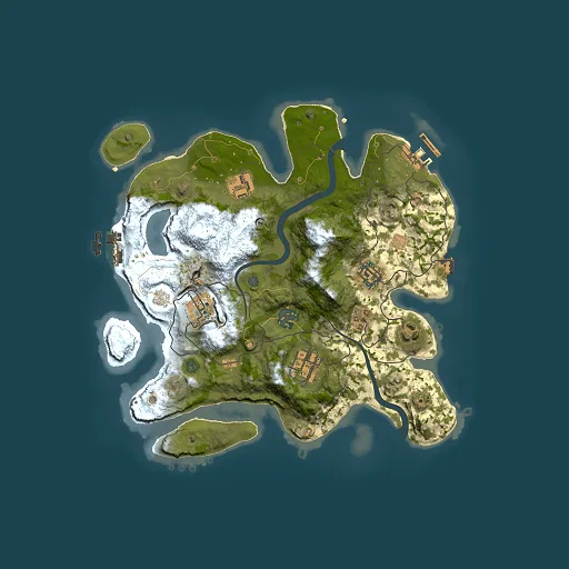 Rust map seed 651955895, 3000x3000m top-down preview