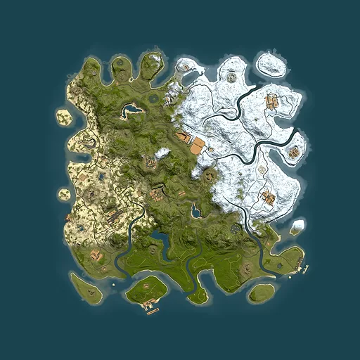 Rust map seed 1564436431, 4500x4500m top-down preview