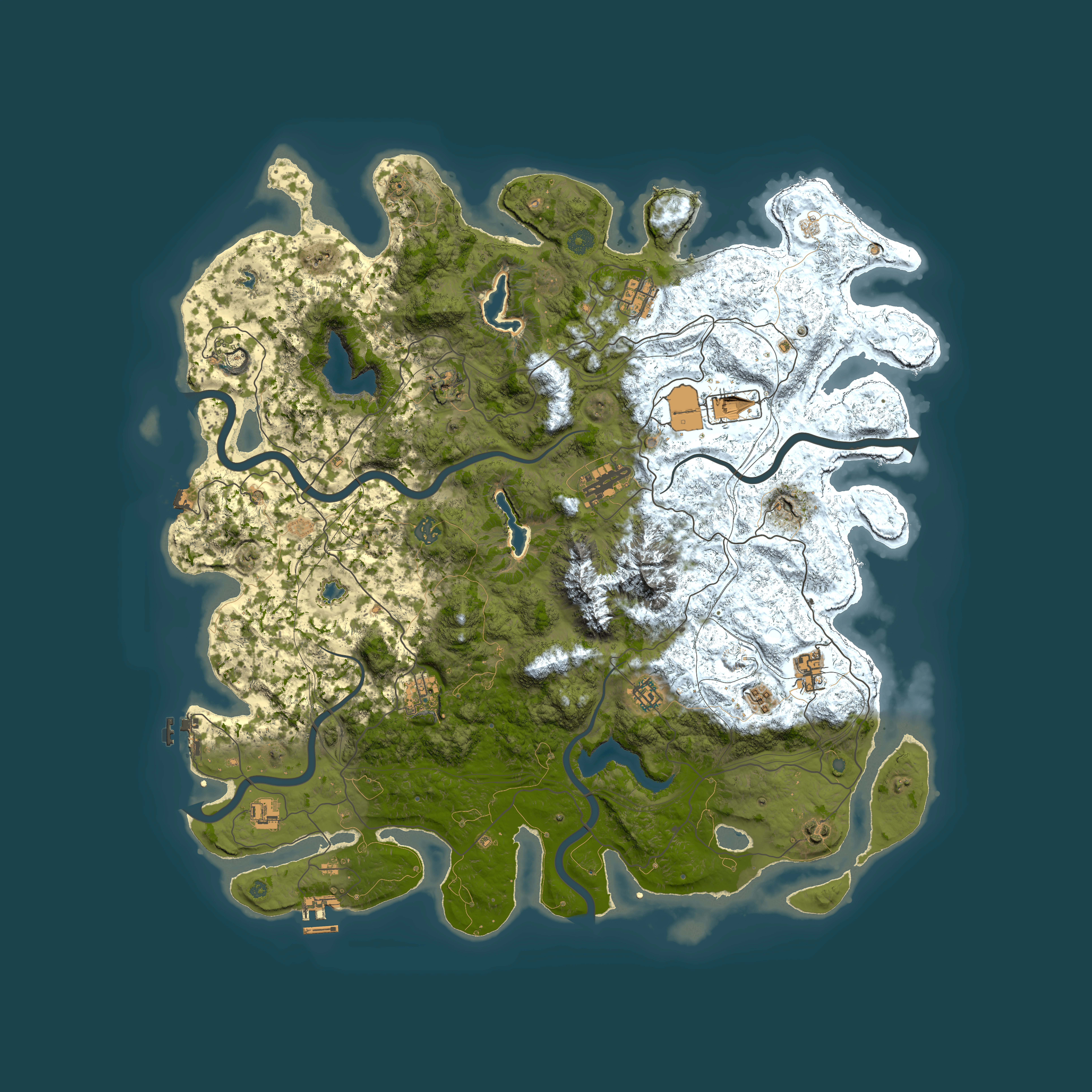 Full top-down render of Rust map seed 323449776, 5000x5000m
