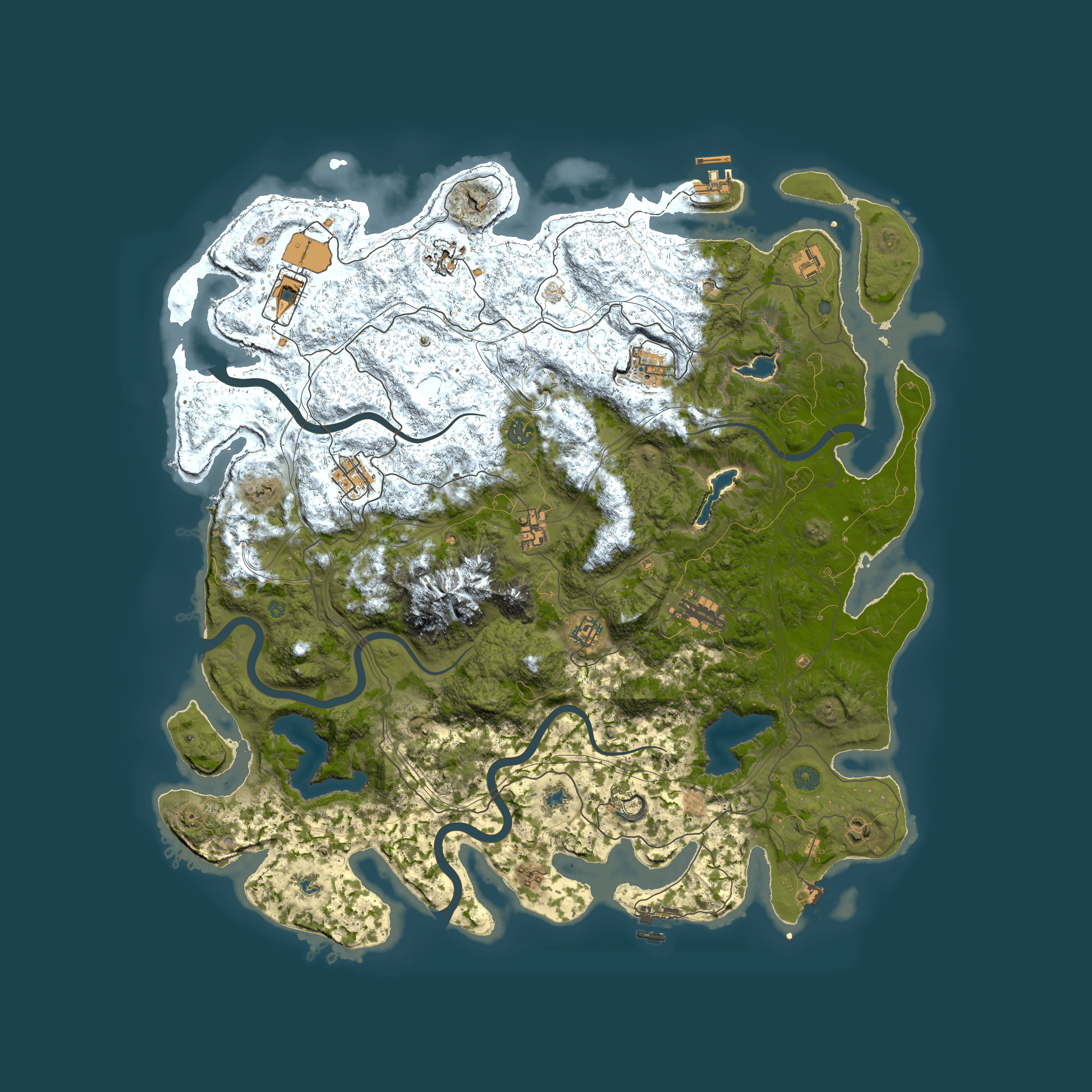 Full top-down render of Rust map seed 887935629, 5000x5000m