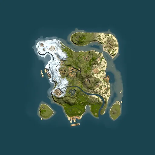 Rust map seed 147864925, 2500x2500m top-down preview