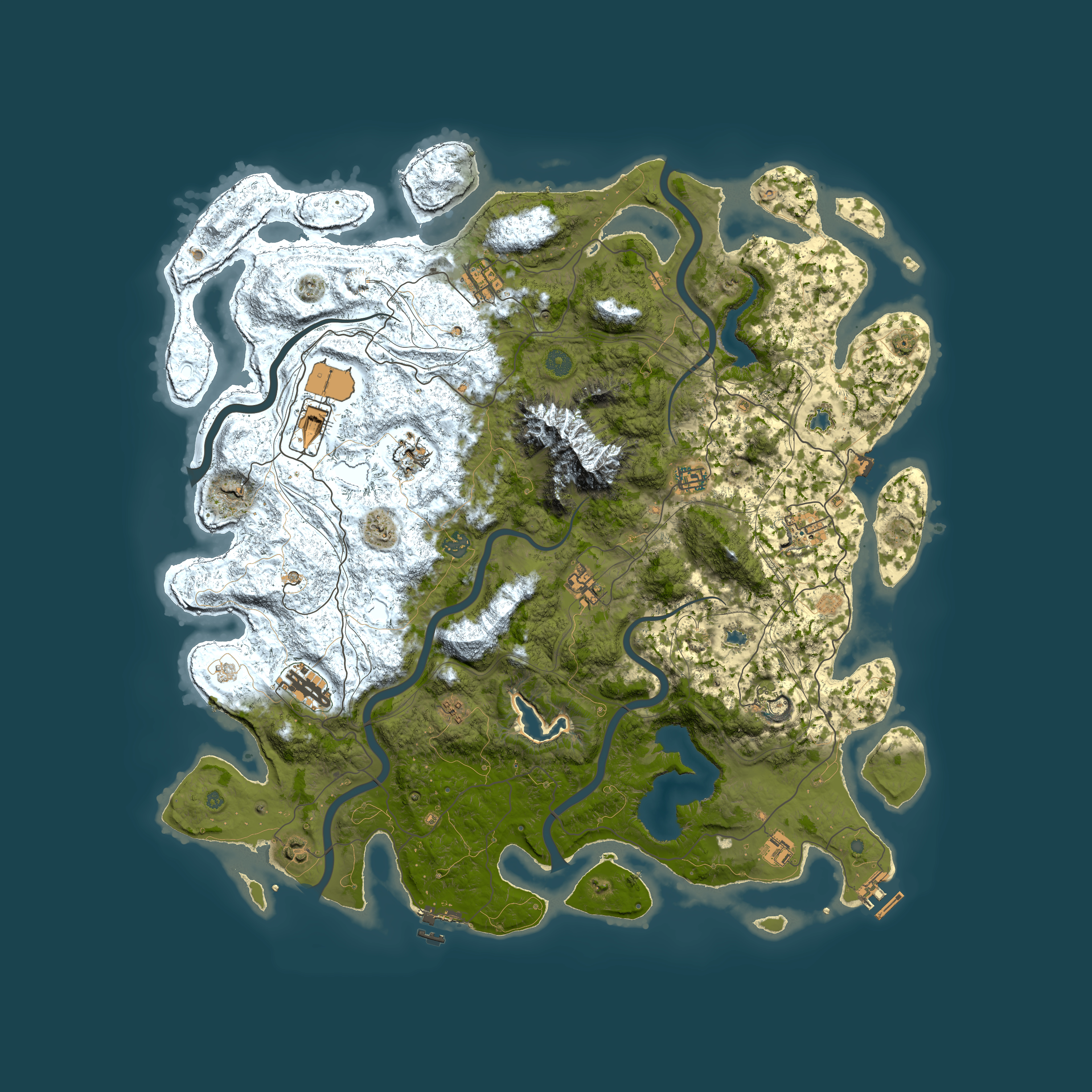 Full top-down render of Rust map seed 1092926568, 5000x5000m