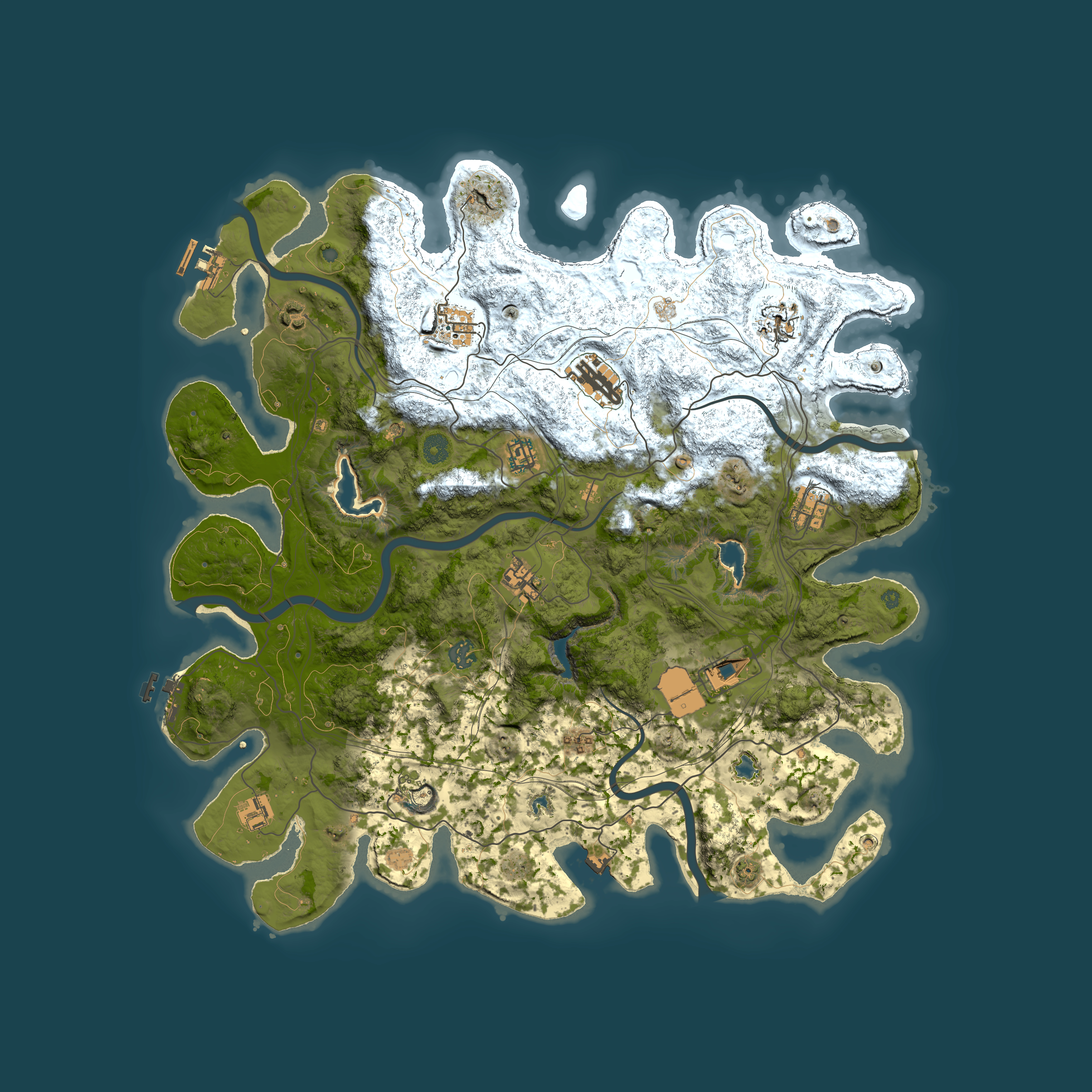 Full top-down render of Rust map seed 1839886489, 4500x4500m