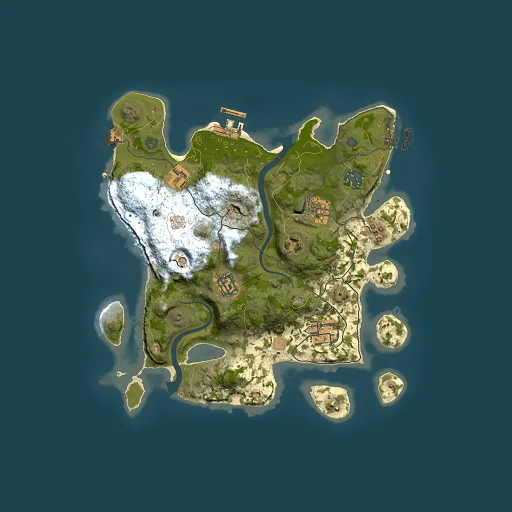 Rust map seed 495910823, 3000x3000m top-down preview
