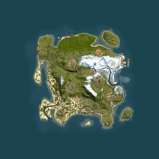 Rust map seed 1024928525, 3000x3000m top-down preview