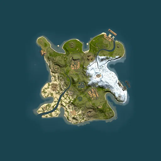 Rust map seed 1912109087, 2500x2500m top-down preview