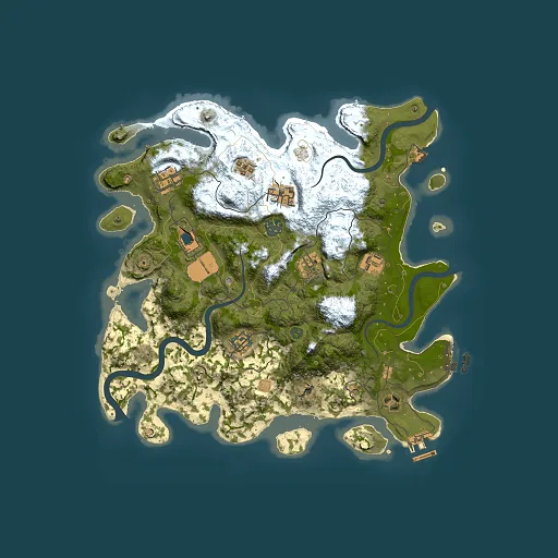 Rust map seed 845347415, 3500x3500m top-down preview