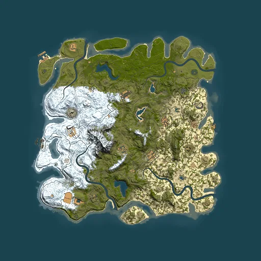 Rust map seed 1639432958, 5000x5000m top-down preview