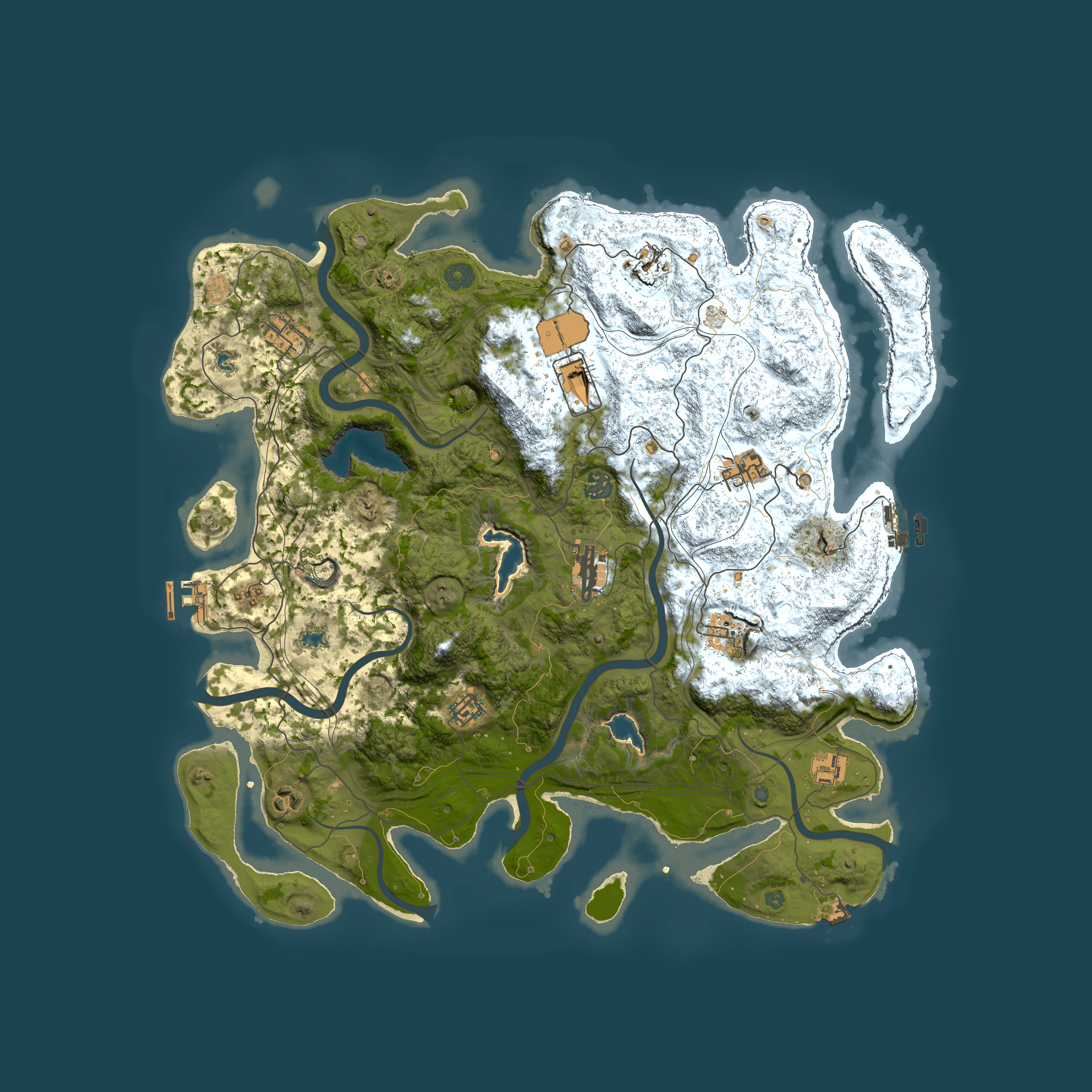 Full top-down render of Rust map seed 817161120, 4500x4500m