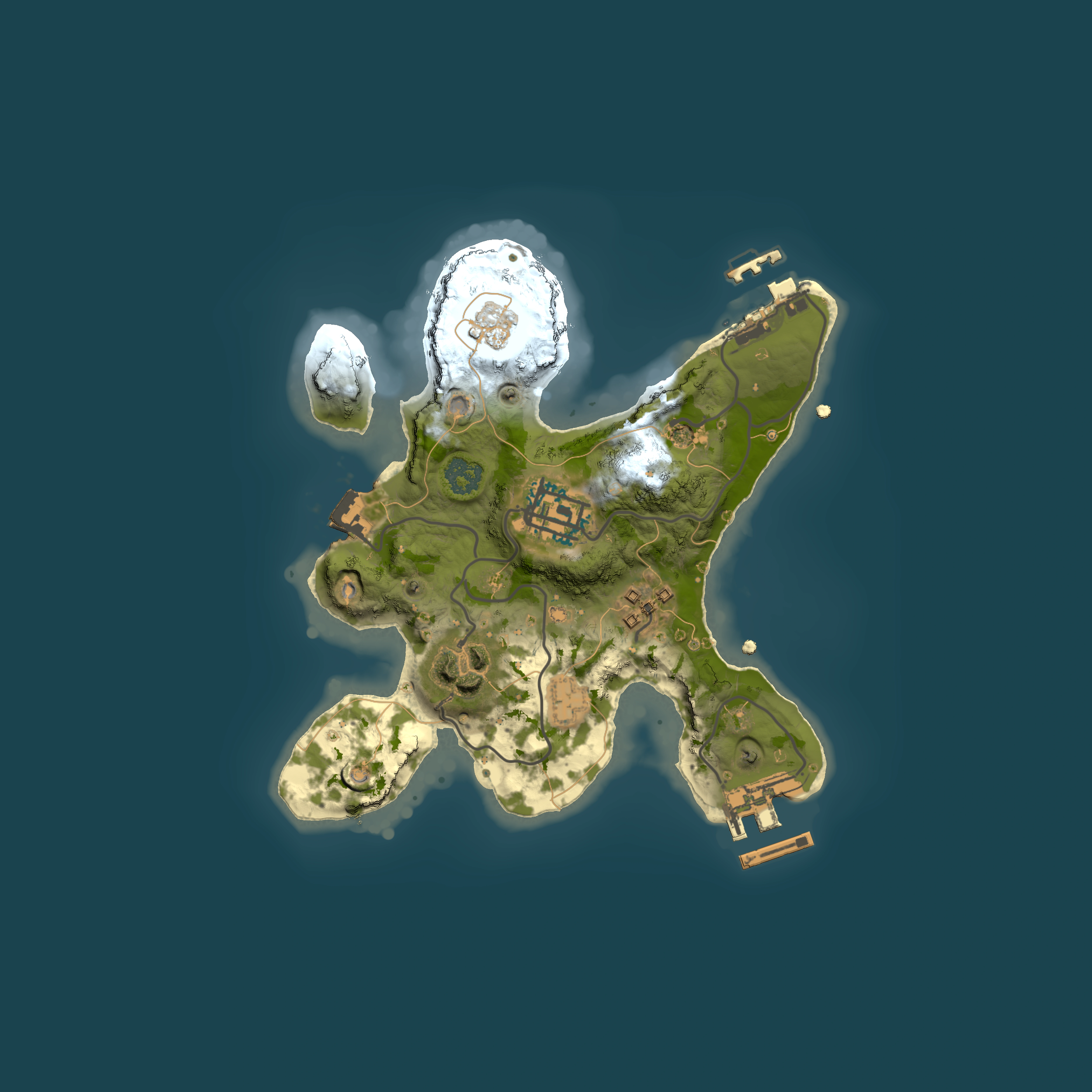 Full top-down render of Rust map seed 422201631, 2000x2000m