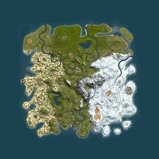 Rust map seed 1678933982, 5000x5000m top-down preview