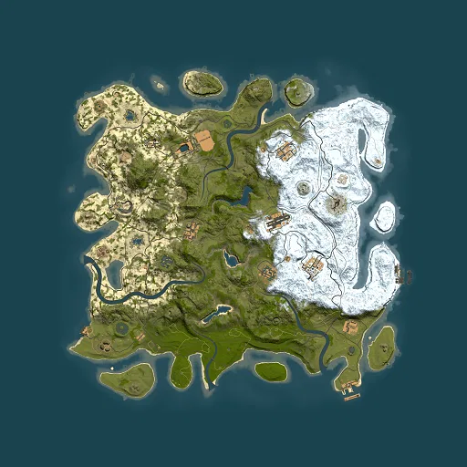 Rust map seed 930796493, 4500x4500m top-down preview