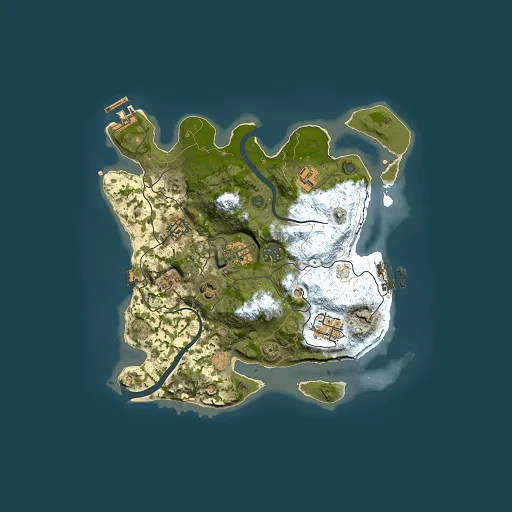 Rust map seed 194740408, 3000x3000m top-down preview