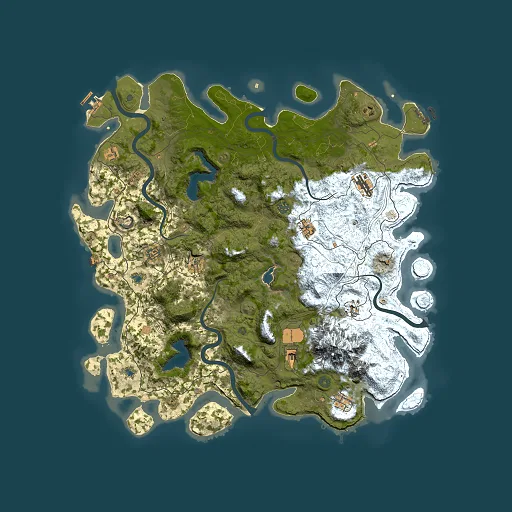 Rust map seed 1765029811, 5000x5000m top-down preview