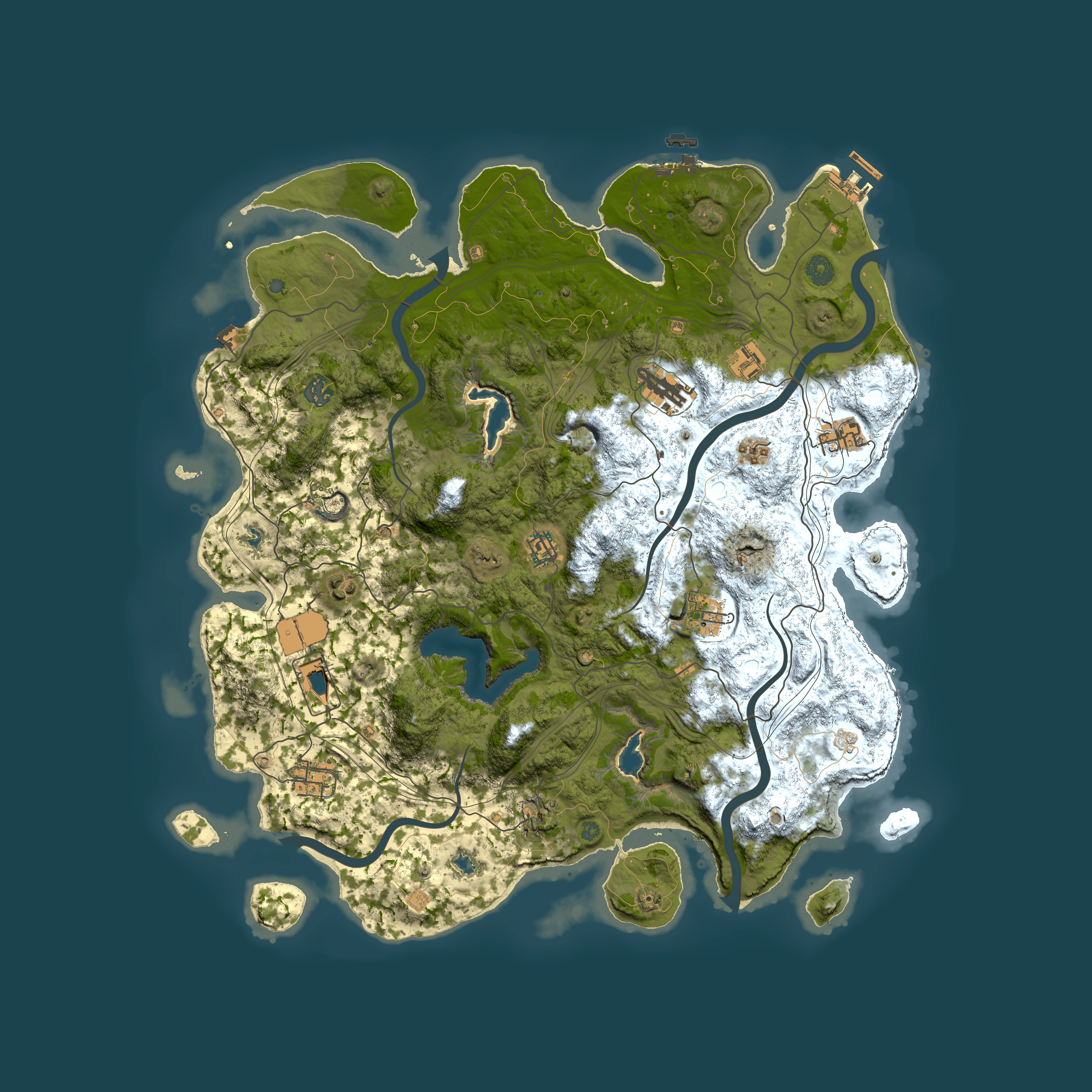 Full top-down render of Rust map seed 1611777316, 4500x4500m