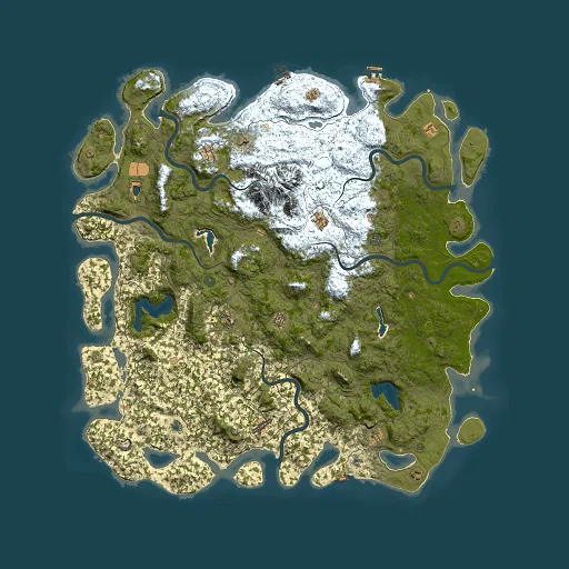 Rust map seed 1684895681, 6000x6000m top-down preview