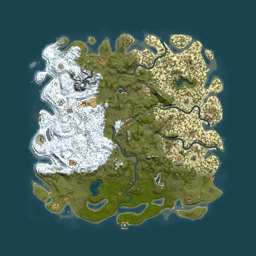 Rust map seed 1543342449, 6000x6000m top-down preview