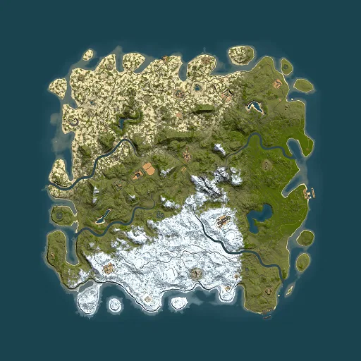 Rust map seed 769083025, 6000x6000m top-down preview