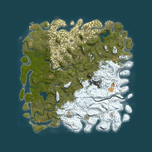 Rust map seed 2047134260, 6000x6000m top-down preview