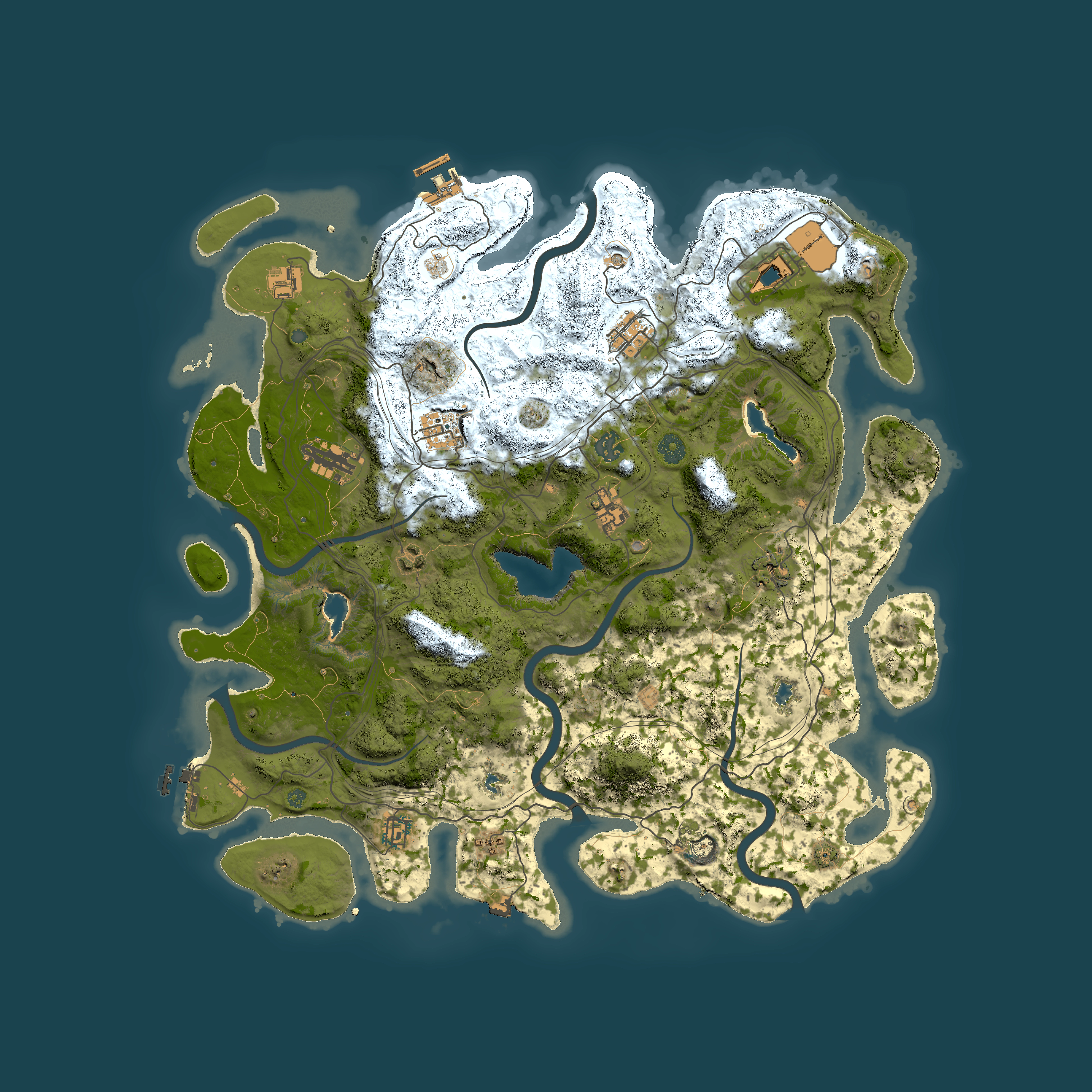 Full top-down render of Rust map seed 950818590, 4500x4500m