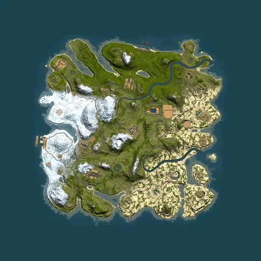 Rust map seed 1337, 3800x3800m top-down preview