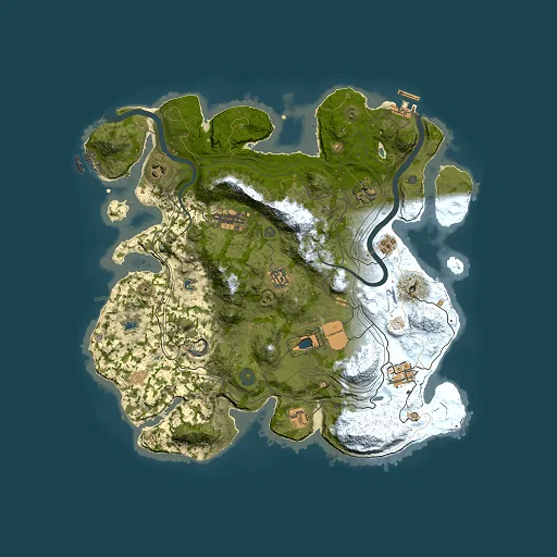 Rust map seed 1337, 3800x3800m top-down preview