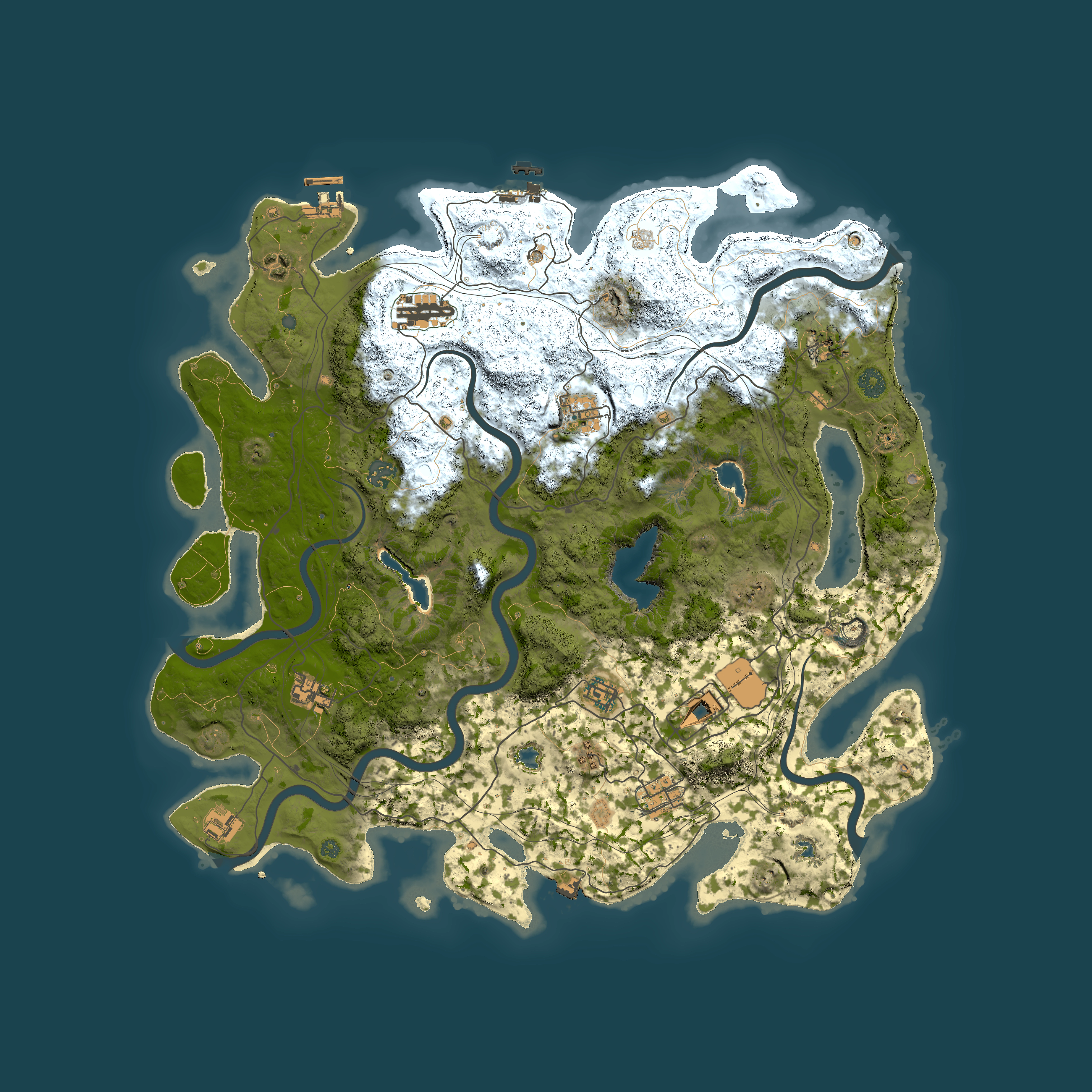 Full top-down render of Rust map seed 138020313, 4500x4500m