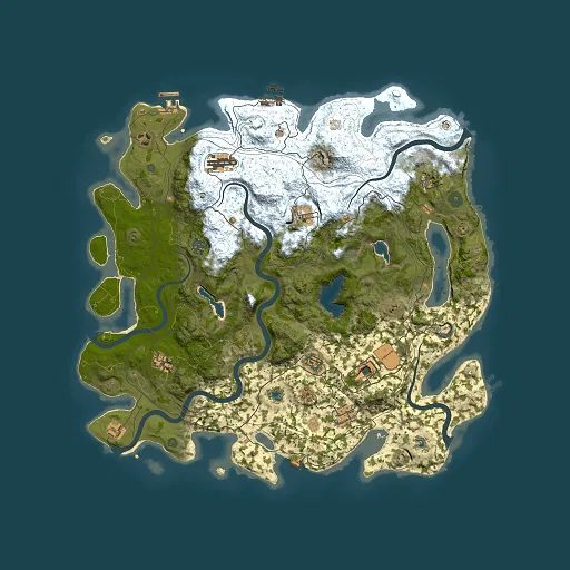 Rust map seed 138020313, 4500x4500m top-down preview