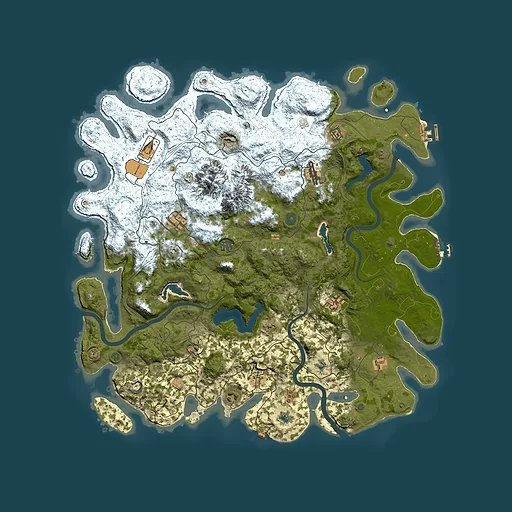 Rust map seed 1591913947, 5000x5000m top-down preview