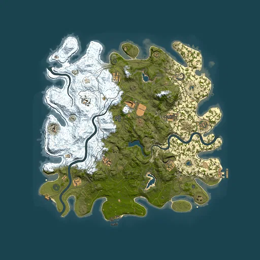 Rust map seed 606220, 4500x4500m top-down preview