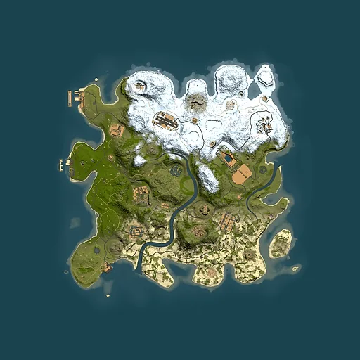 Rust map seed 853036613, 3500x3500m top-down preview